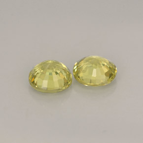 캐럿 천연 녹빛 골든 그로슐라 가넷 보석, 라운드 컷, 4.61 mm, VS