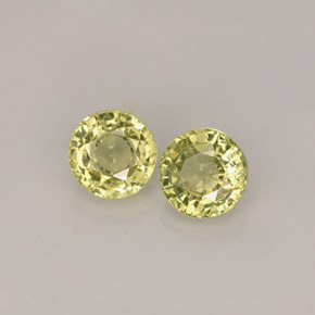 캐럿 천연 라임 그린 그로슐라 가넷 보석, 라운드 컷, 4.22 mm, VS