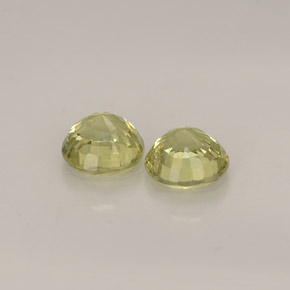 캐럿 천연 라임 그린 그로슐라 가넷 보석, 라운드 컷, 4.22 mm, VS