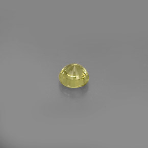 0.58캐럿 천연 녹빛 옐로우 그로슐라 가넷, 라운드 컷, 4.56 mm, VS
