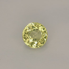 0.50캐럿 천연 녹빛 골든 그로슐라 가넷, 라운드 컷, 4.54 mm, VS