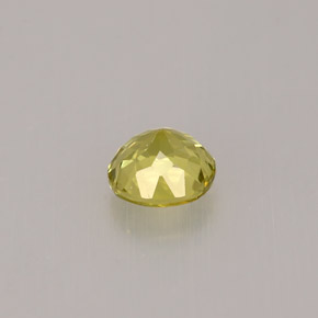 0.59캐럿 천연 녹빛 골든 그로슐라 가넷, 라운드 컷, 4.92 mm, VS-SI
