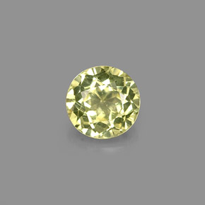 0.66캐럿 천연 녹빛 골든 그로슐라 가넷, 라운드 컷, 5.16 mm, VS