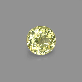 0.66캐럿 천연 녹빛 골든 그로슐라 가넷, 라운드 컷, 5.16 mm, VS