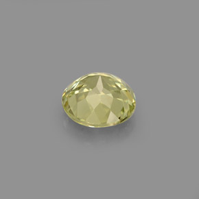 0.66캐럿 천연 녹빛 골든 그로슐라 가넷, 라운드 컷, 5.16 mm, VS