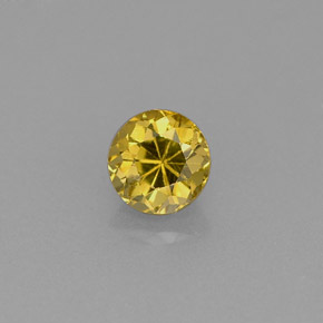 0.59캐럿 천연 골든 그로슐라 가넷, 라운드 컷, 4.67 mm, VVS-VS