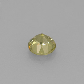 0.61캐럿 천연 녹빛 골든 그로슐라 가넷, 라운드 컷, 4.87 mm, VVS-VS