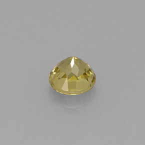 0.65캐럿 천연 녹빛 골든 그로슐라 가넷, 라운드 컷, 4.91 mm, VVS-VS