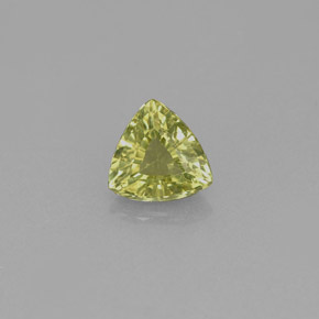 0.65캐럿 천연 골든 그린 그로슐라 가넷, 트릴리언, 5.6×5.5 mm, VS