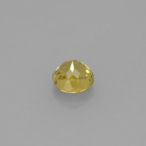 0.63캐럿 천연 녹빛 골든 그로슐라 가넷, 라운드 컷, 4.75 mm, VVS-VS