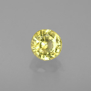 0.60캐럿 천연 녹빛 골든 그로슐라 가넷, 라운드 컷, 4.62 mm, VS