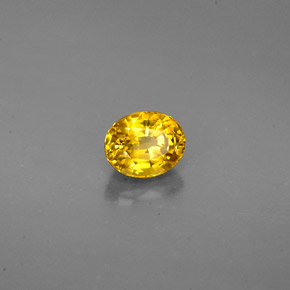 0.73캐럿 천연 녹빛 골든 그로슐라 가넷, 타원형 컷, 5.6×4.6 mm, VVS-VS