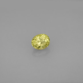 0.64캐럿 천연 골든 그린 그로슐라 가넷, 타원형 컷, 5.2×4.3 mm, VS-SI