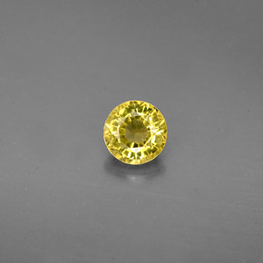 0.61캐럿 천연 골든 그로슐라 가넷, 라운드 컷, 4.96 mm, VS