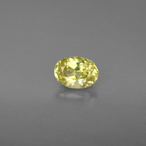 0.71캐럿 천연 골든 그린 그로슐라 가넷, 타원형 컷, 5.9×4.3 mm, VVS-VS