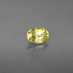 0.71캐럿 천연 골든 그린 그로슐라 가넷, 타원형 컷, 5.9×4.3 mm, VVS-VS