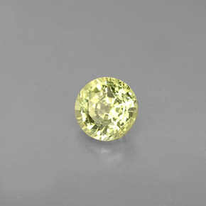 0.58캐럿 천연 녹빛 골든 그로슐라 가넷, 라운드 컷, 4.94 mm, VS-SI