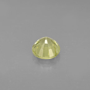 0.58캐럿 천연 녹빛 골든 그로슐라 가넷, 라운드 컷, 4.94 mm, VS-SI