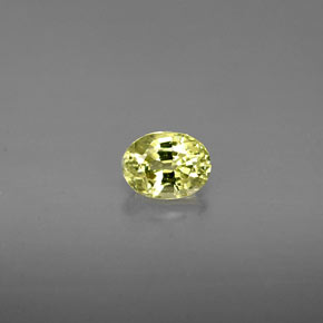 0.49캐럿 천연 골든 그린 그로슐라 가넷, 타원형 컷, 5.3×4 mm, VS