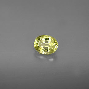 0.49캐럿 천연 골든 그린 그로슐라 가넷, 타원형 컷, 5.3×4 mm, VS