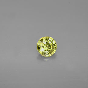 0.49캐럿 천연 라이트 그린 그로슐라 가넷, 라운드 컷, 4.67 mm, VVS