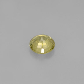 0.62캐럿 천연 골든 그린 그로슐라 가넷, 라운드 컷, 5.09 mm, VVS-VS
