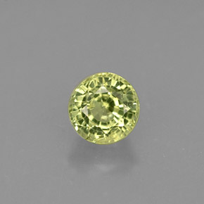 0.50캐럿 천연 골든 그린 그로슐라 가넷, 라운드 컷, 4.27 mm, VS