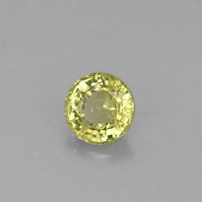 0.37캐럿 천연 골든 그린 그로슐라 가넷, 라운드 컷, 4.28 mm, VS