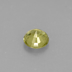 0.37캐럿 천연 골든 그린 그로슐라 가넷, 라운드 컷, 4.28 mm, VS