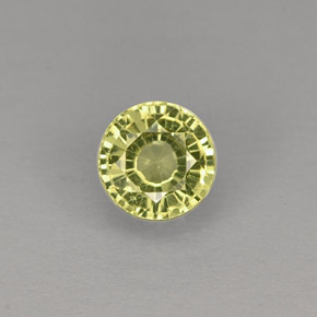 0.49캐럿 천연 골든 그린 그로슐라 가넷, 라운드 컷, 4.51 mm, VVS-VS