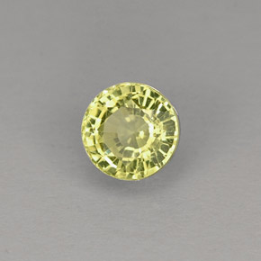 0.49캐럿 천연 골든 그린 그로슐라 가넷, 라운드 컷, 4.51 mm, VVS-VS