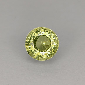 0.46캐럿 천연 골든 그린 그로슐라 가넷, 라운드 컷, 4.60 mm, VVS-VS
