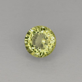 0.46캐럿 천연 골든 그린 그로슐라 가넷, 라운드 컷, 4.60 mm, VVS-VS