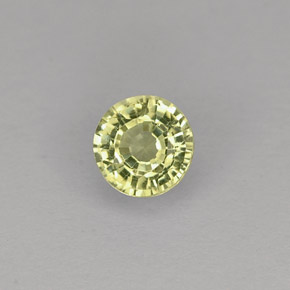 0.35캐럿 천연 골든 그린 그로슐라 가넷, 라운드 컷, 4.21 mm, VVS-VS