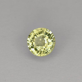 0.35캐럿 천연 골든 그린 그로슐라 가넷, 라운드 컷, 4.21 mm, VVS-VS