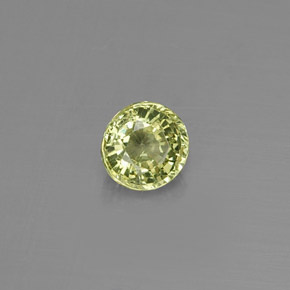0.40캐럿 천연 골든 그린 그로슐라 가넷, 라운드 컷, 4.13 mm, VVS-VS