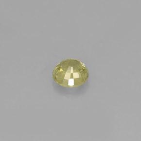 0.46캐럿 천연 골든 그린 그로슐라 가넷, 라운드 컷, 4.47 mm, VS