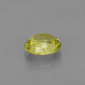 0.53캐럿 천연 녹빛 옐로우 그로슐라 가넷, 타원형 컷, 5.4×4.4 mm, VS