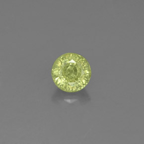 0.55캐럿 천연 라임 그린 그로슐라 가넷, 라운드 컷, 4.61 mm, VS