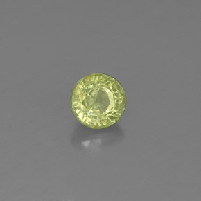 0.55캐럿 천연 라임 그린 그로슐라 가넷, 라운드 컷, 4.61 mm, VS