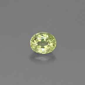 0.52캐럿 천연 라임 그린 그로슐라 가넷, 타원형 컷, 5.1×4.3 mm, VS