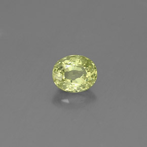 0.52캐럿 천연 라임 그린 그로슐라 가넷, 타원형 컷, 5.1×4.3 mm, VS