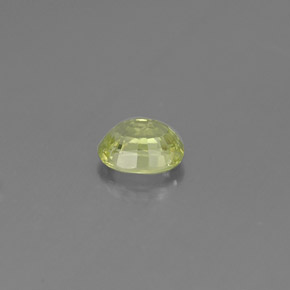 0.52캐럿 천연 라임 그린 그로슐라 가넷, 타원형 컷, 5.1×4.3 mm, VS
