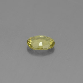 0.45캐럿 천연 라임 그린 그로슐라 가넷, 타원형 컷, 5.7×4.4 mm, VVS-VS
