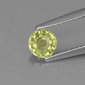 0.46캐럿 천연 라임 그린 그로슐라 가넷, 라운드 컷, 4.70 mm, VS-SI