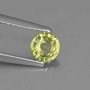 0.46캐럿 천연 라임 그린 그로슐라 가넷, 라운드 컷, 4.70 mm, VS-SI