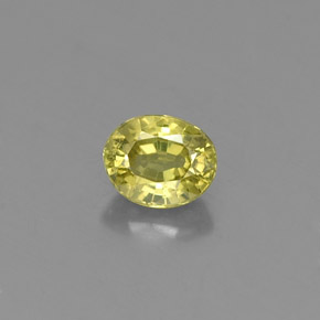 0.47캐럿 천연 라임 그린 그로슐라 가넷, 타원형 컷, 4.9×4 mm, VS