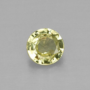 0.29캐럿 천연 라임 그린 그로슐라 가넷, 라운드 컷, 4.20 mm, VVS-VS