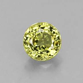 0.47캐럿 천연 라임 그린 그로슐라 가넷, 라운드 컷, 4.65 mm, VS