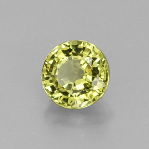 0.47캐럿 천연 라임 그린 그로슐라 가넷, 라운드 컷, 4.65 mm, VS